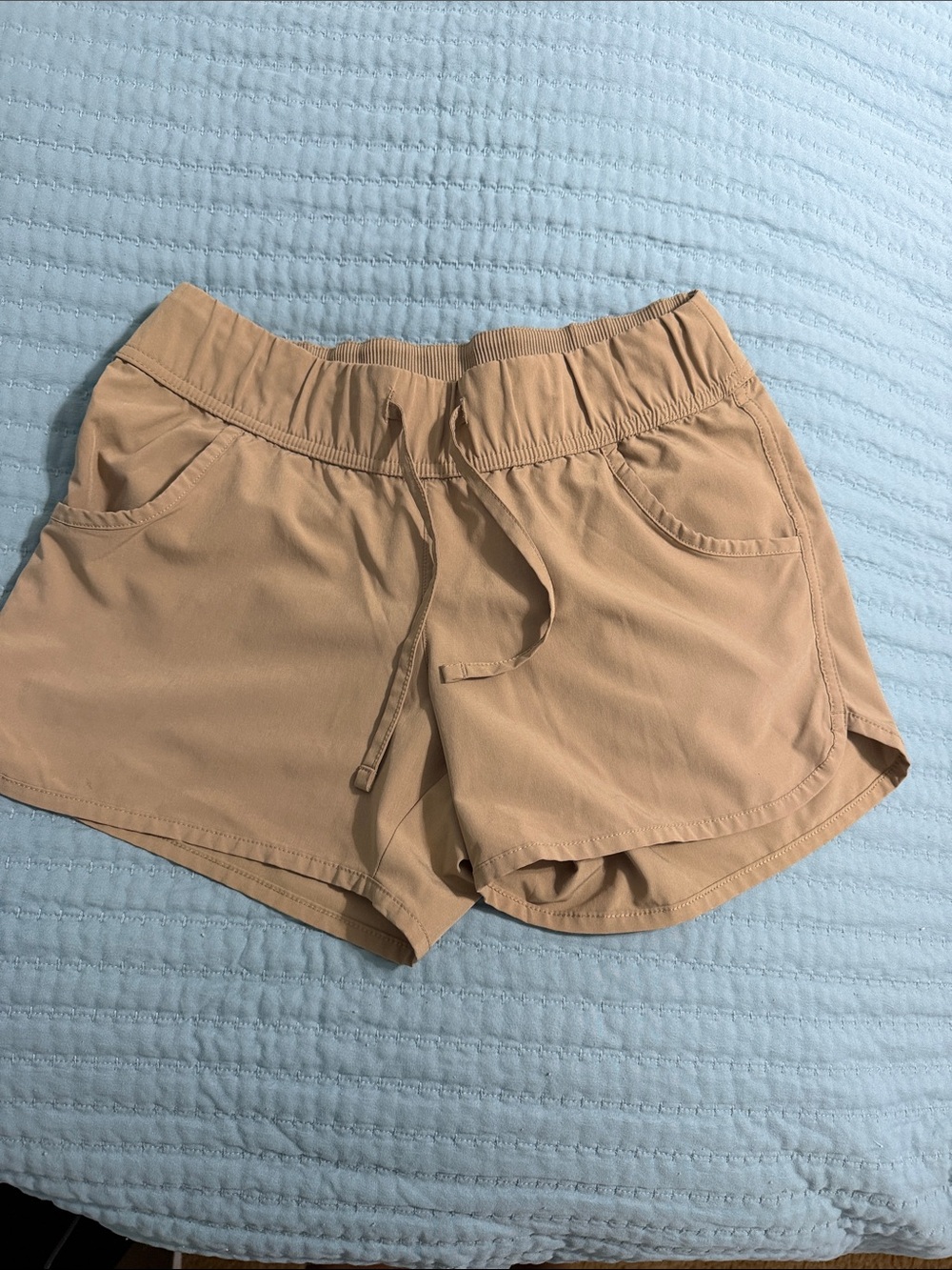 Magellans Women's Drawstring Waist Tan Shorts- SIZE SMALL